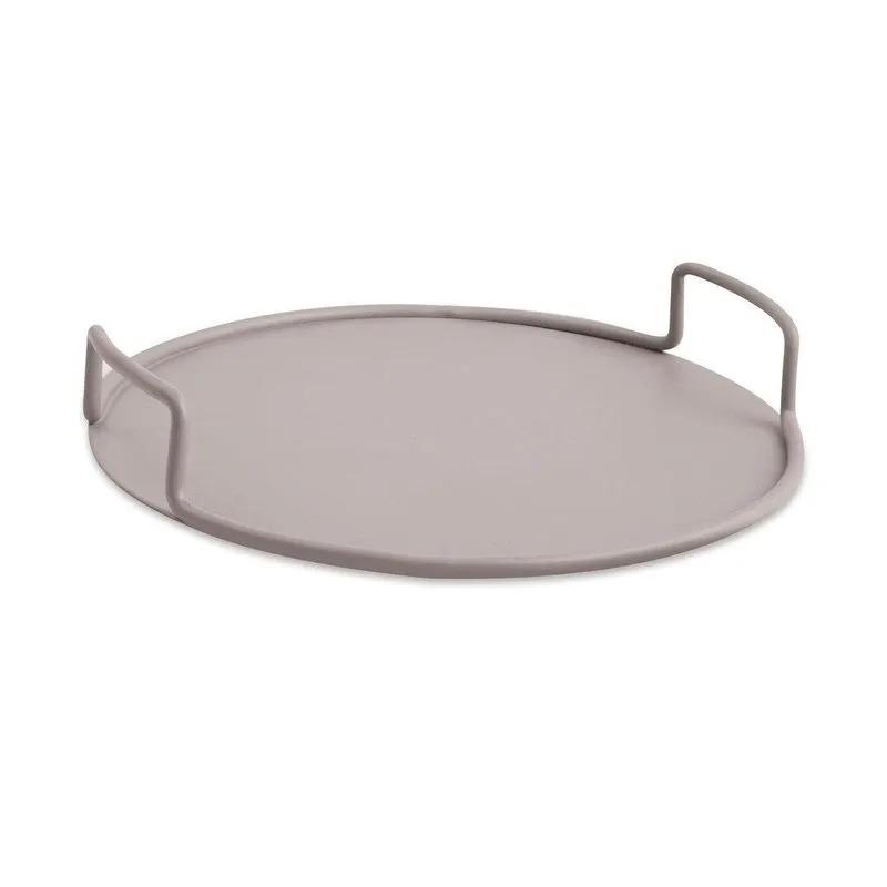 Bandeja Decorativa Cinza 26x26cm