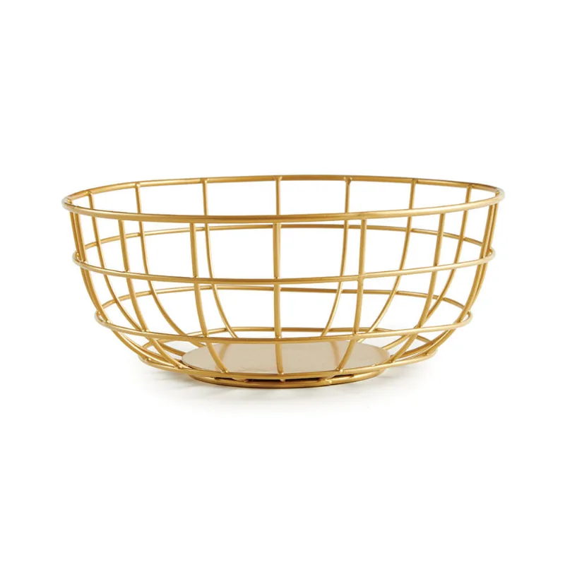Centro Pequeno de Mesa Aramado Metal Dourado
