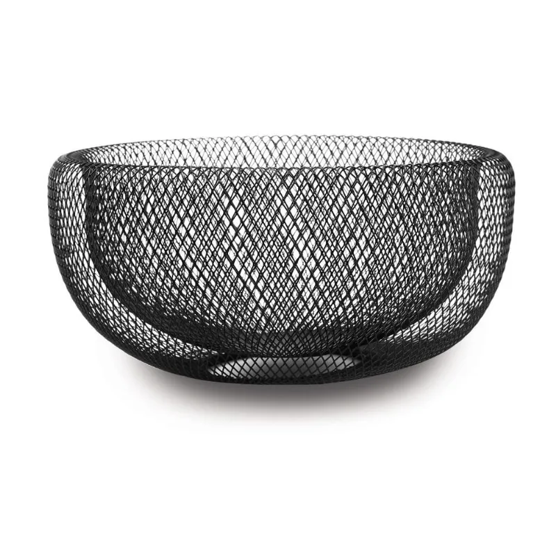 Centro de mesa aramado preto em metal