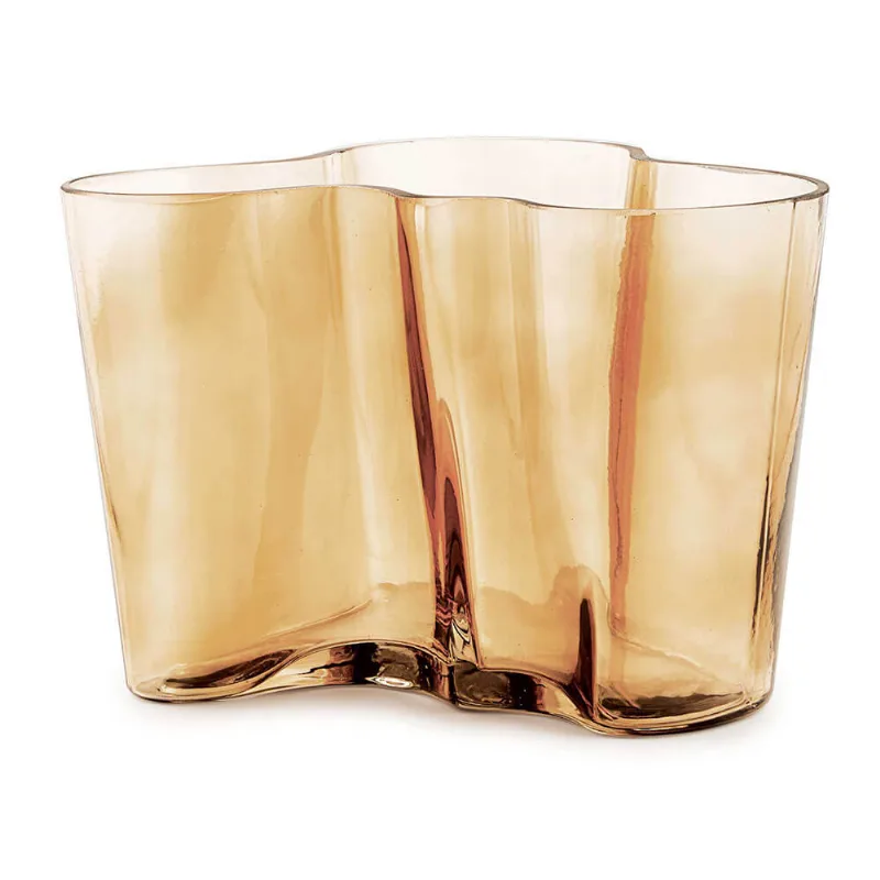 12443- Vaso Em Vidro Ambar