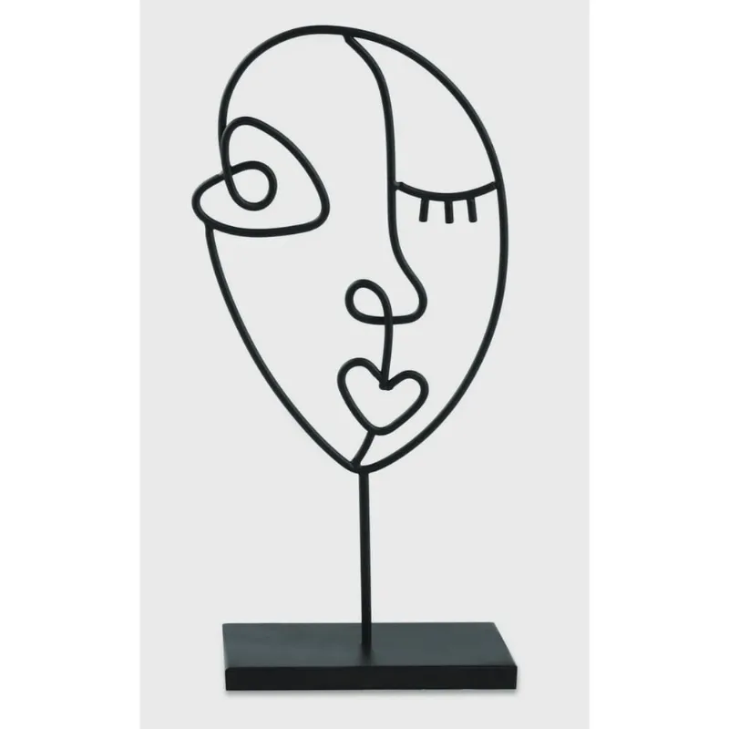 Escultura Preta em Metal 12465 Mart