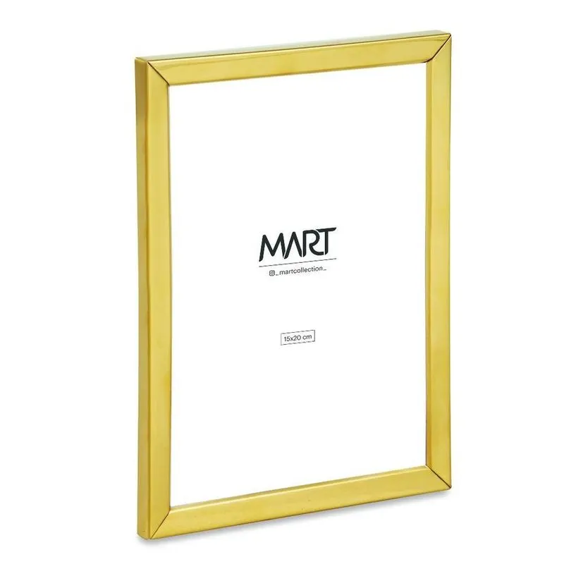 Porta Retrato Em Metal Dourado 15x20cm - Mart