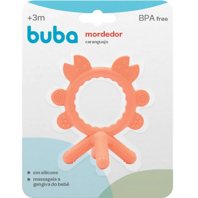 Mordedor Infantil Massageadora Caranguejo Bebê - Buba 12624