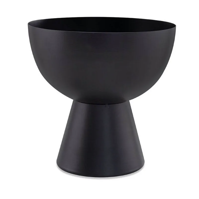 Cachepot Preto Em Metal 12921 Mart