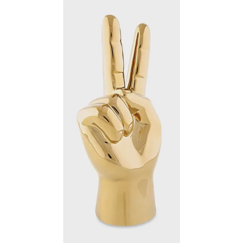 Escultura Mão Dourada em Ceramica 12986 Mart