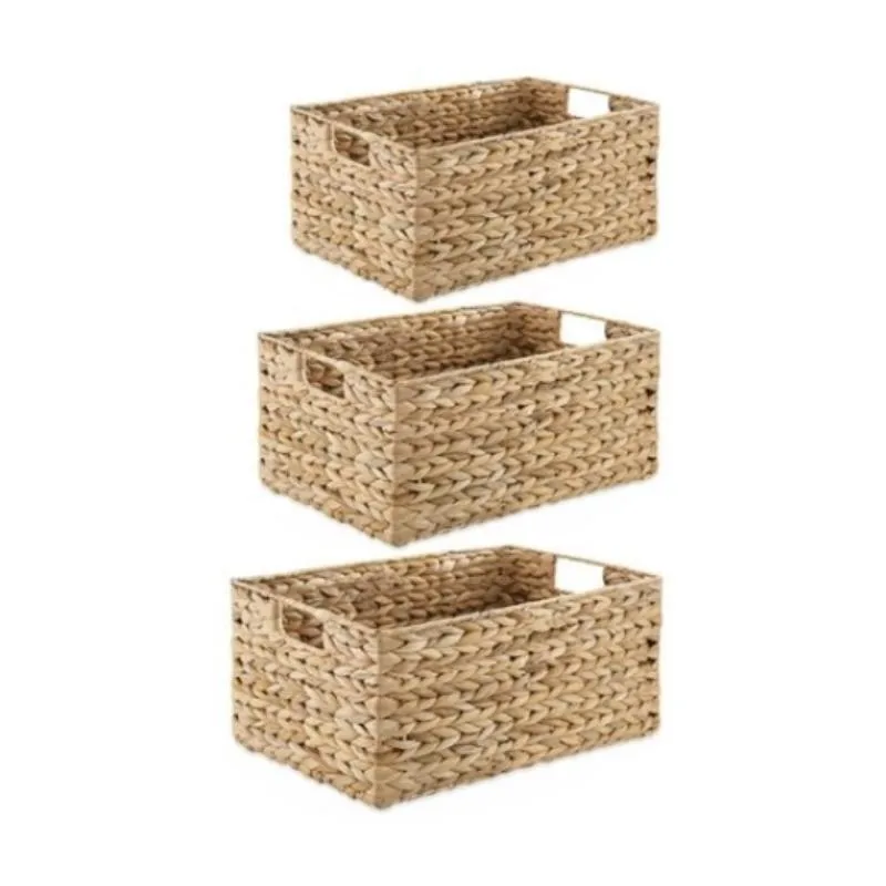 Kit Cesto Em Fibra Natural - 3 Pçs - Mart