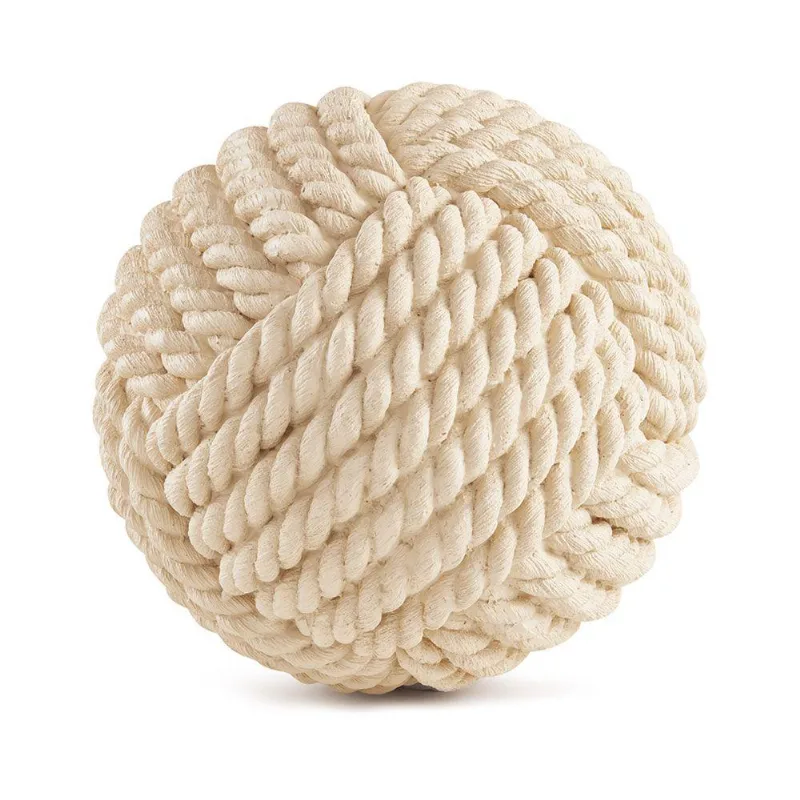 Enfeite Decorativo Esfera Em Poliresina Off White 13x13cm