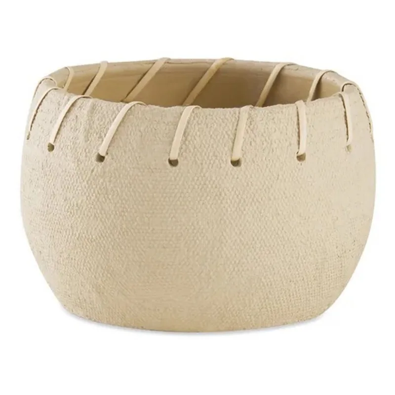Cachepot Em Cimento Bege Claro Vaso Decorativo 18cm Mart