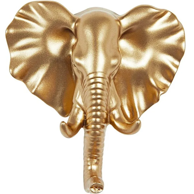 Gancho De Parede Elefante Dourado