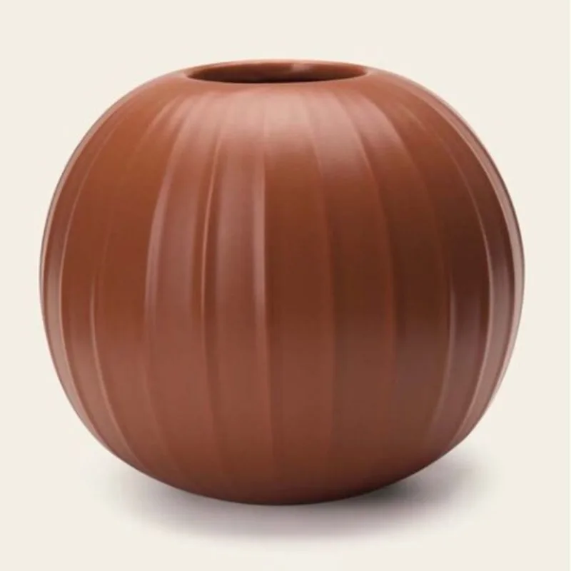 Vaso em ceramica marrom mart 20,5cm