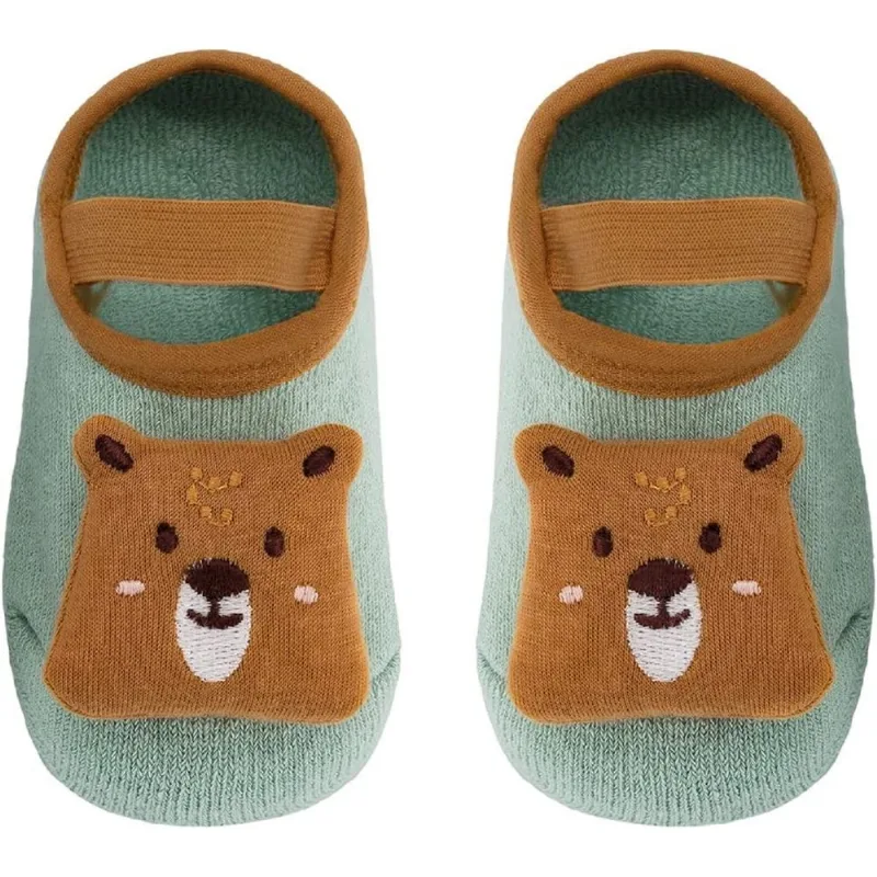 Meia Sapatilha Antiderrapante Com Aplique Urso P Buba 14520