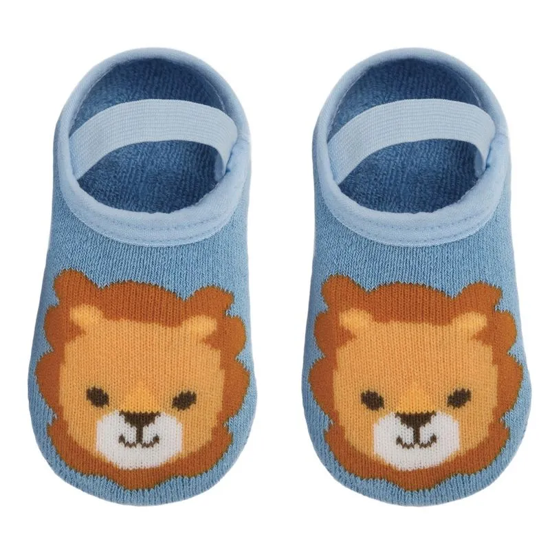 Meia Sapatinha Infantil Antiderrapante Tam. M (1-3 Anos) Leão - Buba