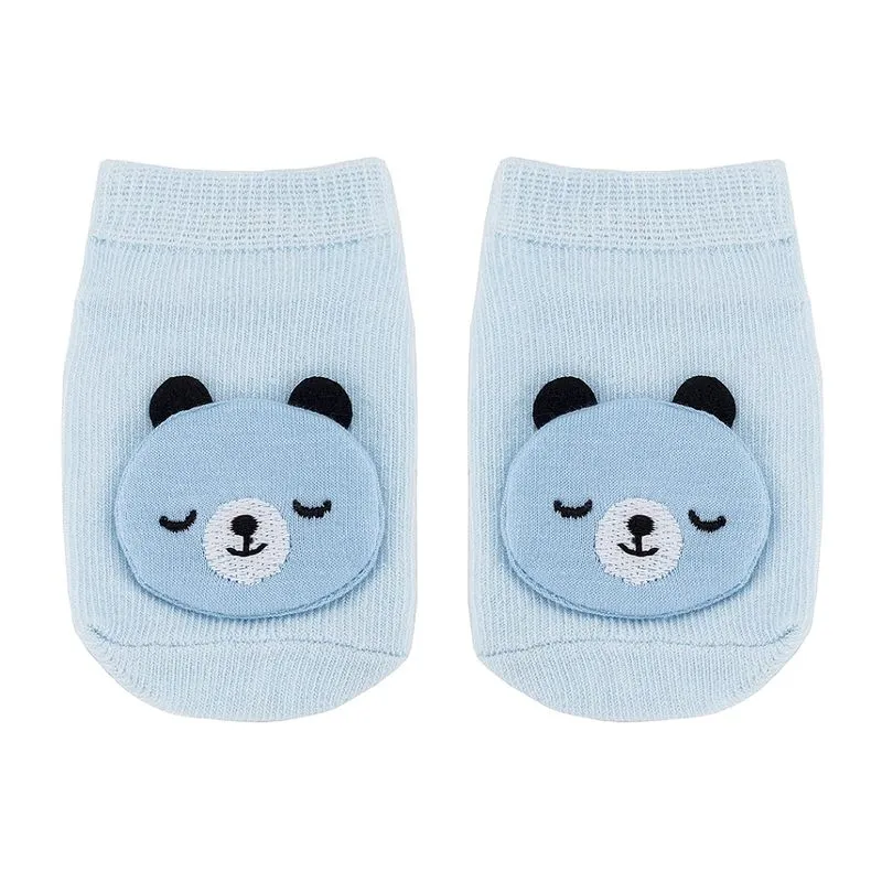 MEIA ANTIDERRAPANTE COM APLIQUE URSO AZUL PP (0 a 6 meses) - BUBA