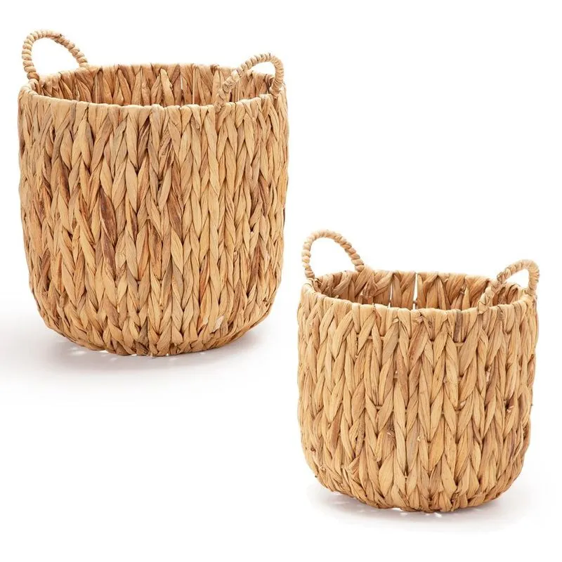 Kit cestos em fibra natural - 2 peças
