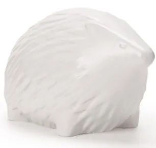 Escultura Ouriço Em Ceramica Branco- Mart 15015