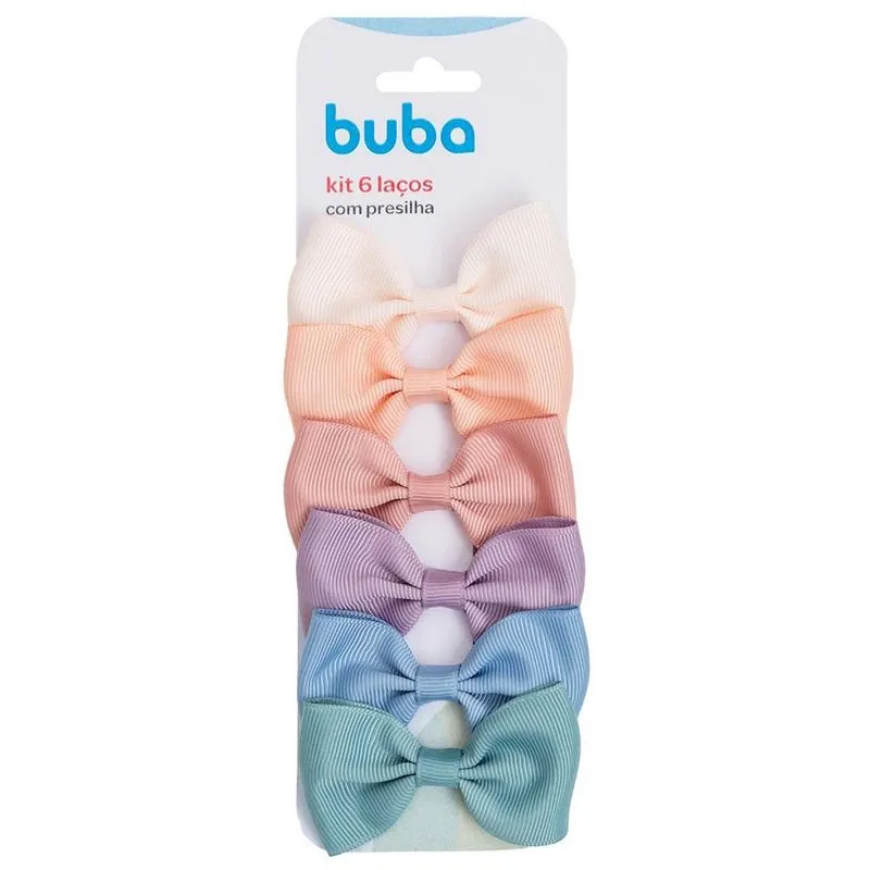 Kit 6 Laços Infantil Com Presilha Sortidos 15310 - Buba