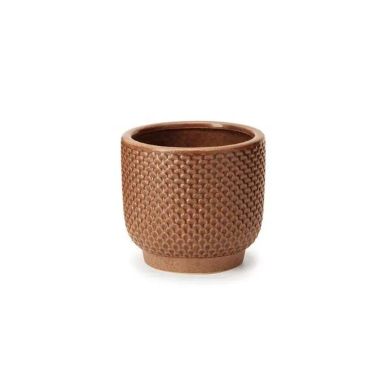 Cachepô Cerâmica Marrom P MART CACHEPOT CERAMICA 15582P MART MARROM