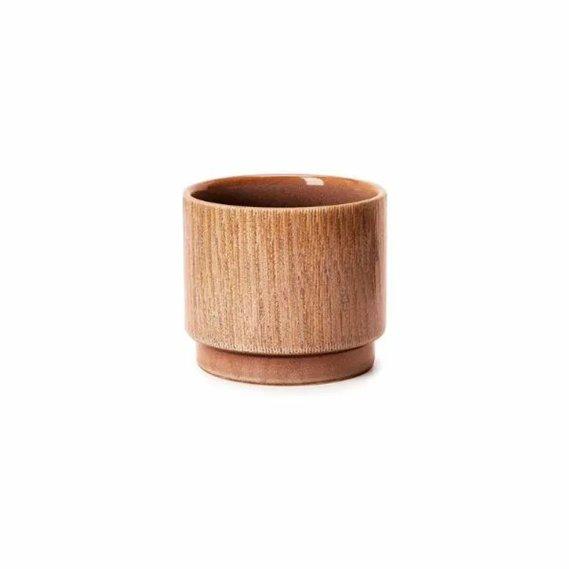 Cachepô Cerâmica 19x19cm Cores MART CACHEPOT CERAMICA 15606 MART MARROM