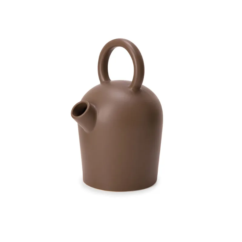 Regador Decorativo Marrom Em Cerâmica 26,5x16cm Mart