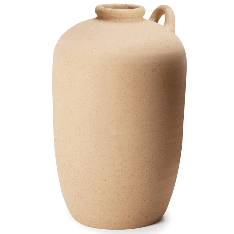 Vaso jarro em ceramica nude 26,5cm