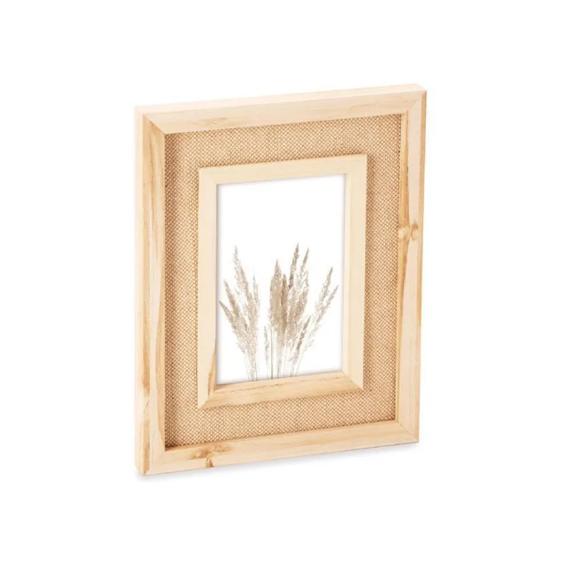 Porta Retrato 10x15 Parede Mesa Família Mdf Com Rattan