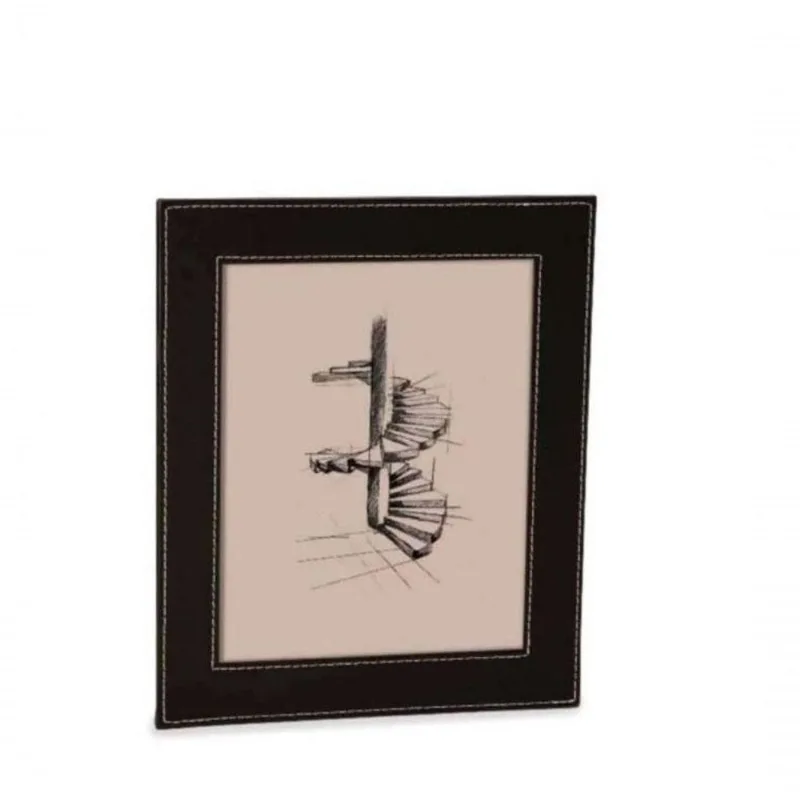 Porta-retrato Marrom Em Mdf Com Pu Para Fotos 20x25cm 15787 - Mart