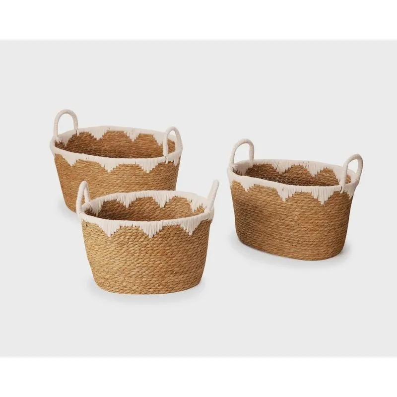 Kit Cesto em Fibra Natural 3 Peças 16004 Mart