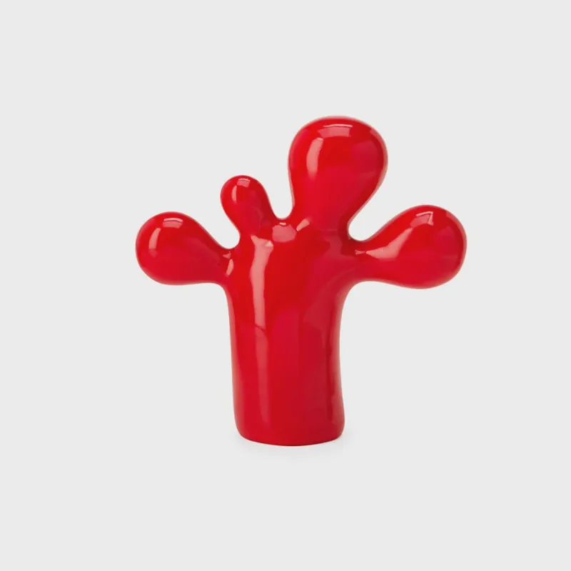 Escultura decorativa em polirresina vermelho