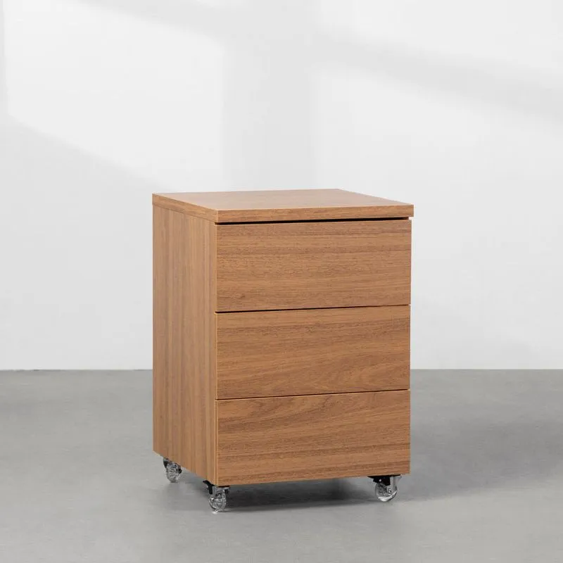 Módulo Contemporâneo 3 Gavetas Louro Freijó - 42,5cm
