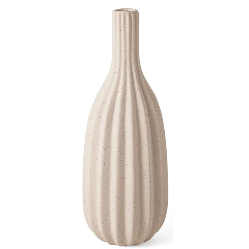 Vaso garrafa em ceramica off white mart 40cm