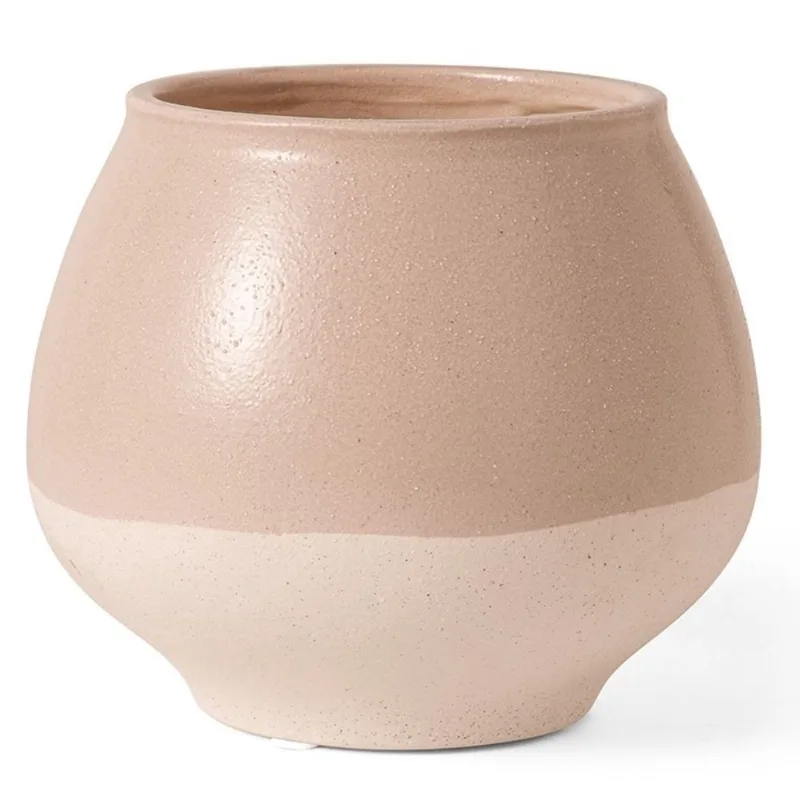 Vaso em ceramica 2 tons nude mart