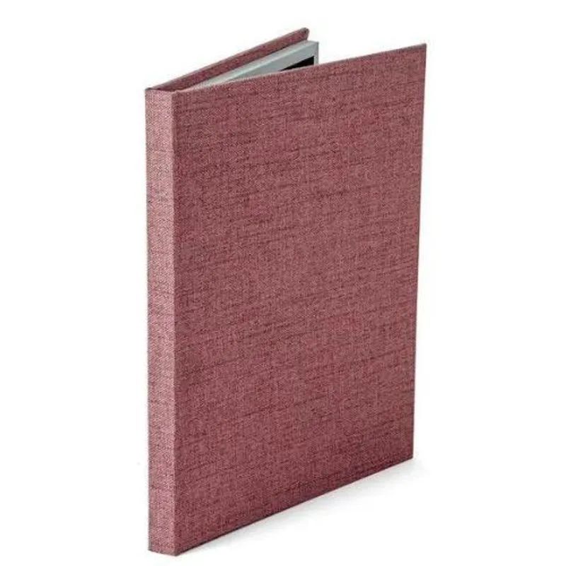 Livro Caixa Em Linho Rosa 25x19x2,5cm