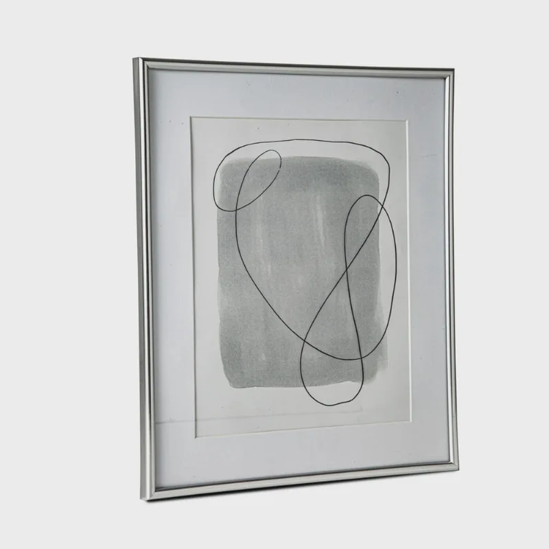 Porta Retrato Borda Prata em Metal Foto 20cmx25cm