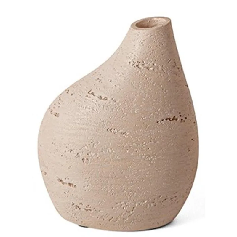 Vaso em poliresina bege rustico 11,5cm mart