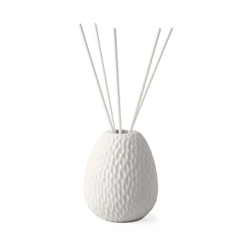 Difusor cimento c/ texturas de escamas off white mart 19,5cm