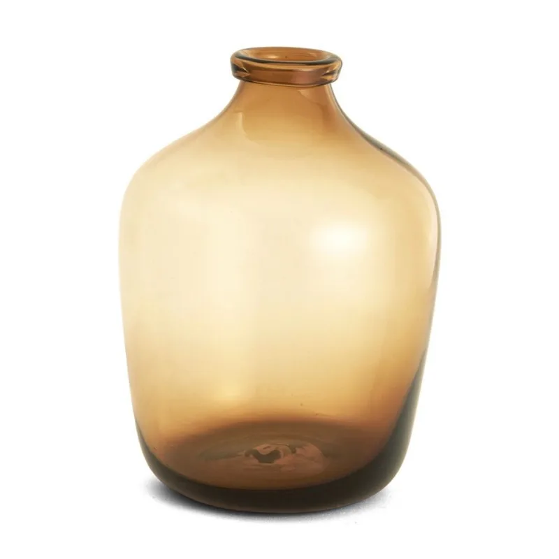 Vaso garrafao em vidro marrom mart 30cm