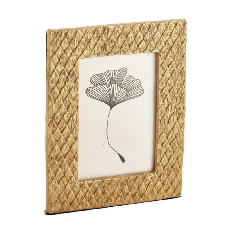 Porta-retratos em polirresina dourado- 10X15CM mart