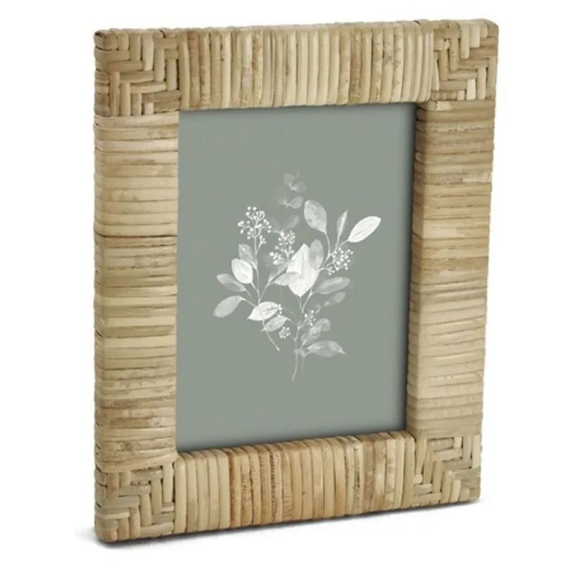 Porta retratos em mdf com rattan natural- 15X20cm mart