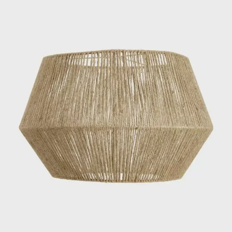 Cupula pendente vazada em juta decorativa 35x55cm