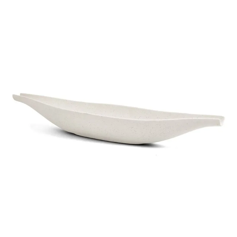 Centro de mesa em ceramica off white mart 57cm