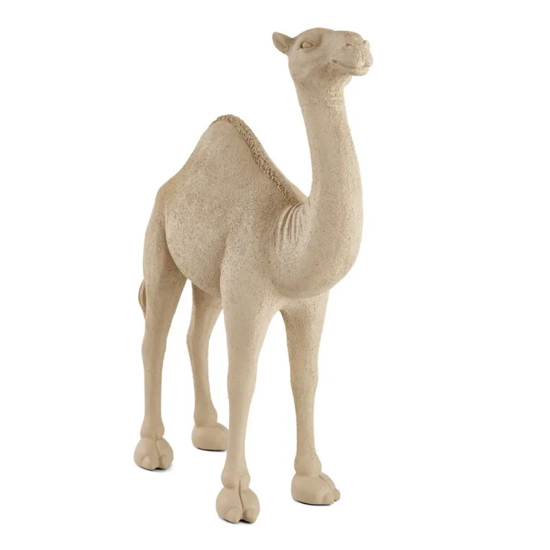Escultura dromedario em polirresina bege mart 35cm