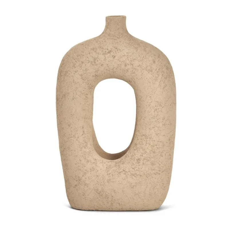 Vaso em polirresina bege 27cm mart