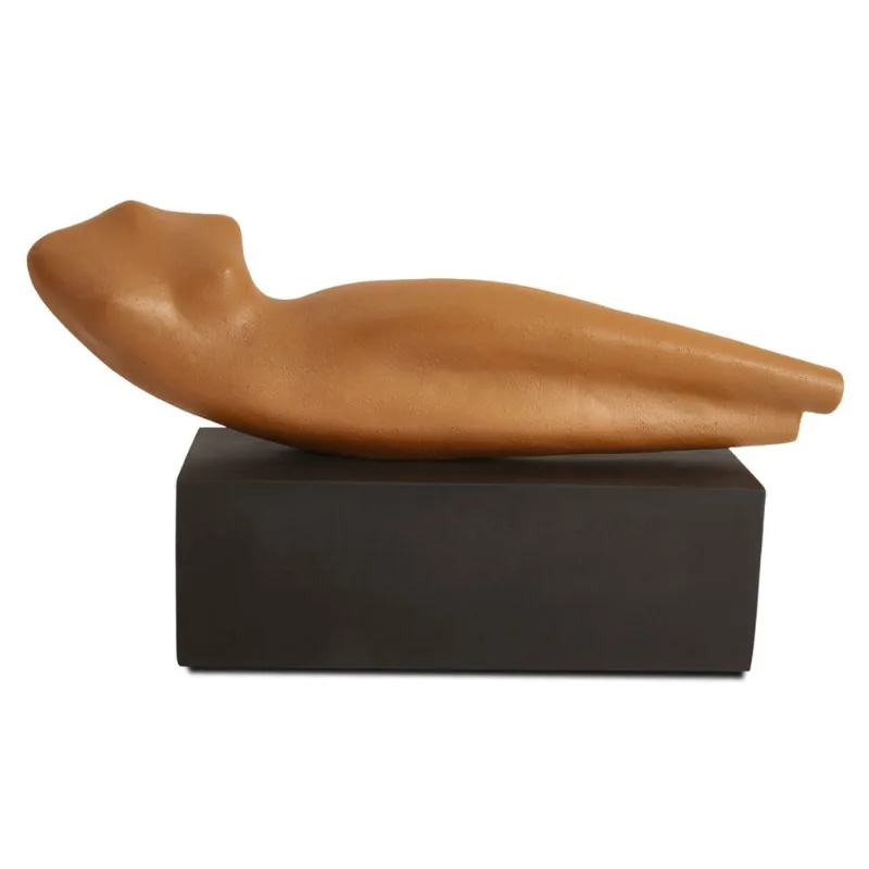 Escultura em poliresina silhueta feminina caramelo mart