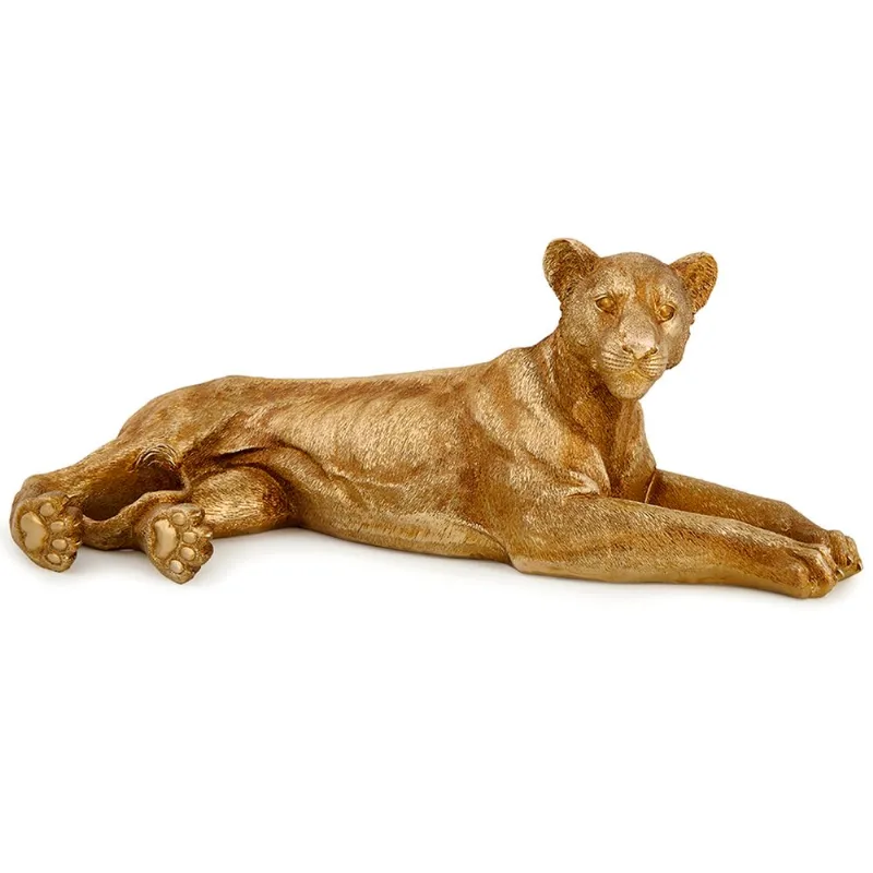 Leoa Decorativa 49cm em Resina Mart Moas