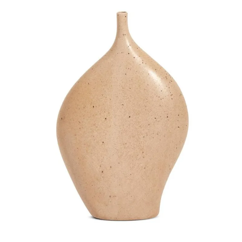 Vaso em ceramica marrom claro mart 33cm