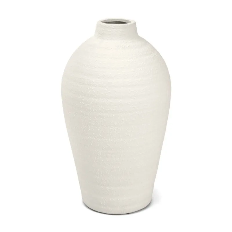Vaso em ceramica branco mart 39CM