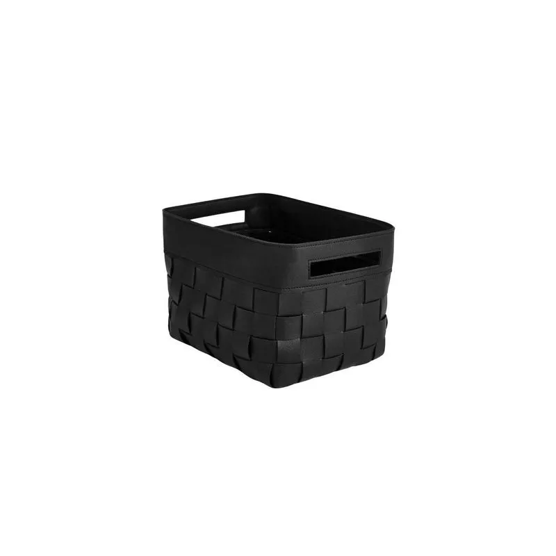Cesto Trançado Sintético Pequeno Preto