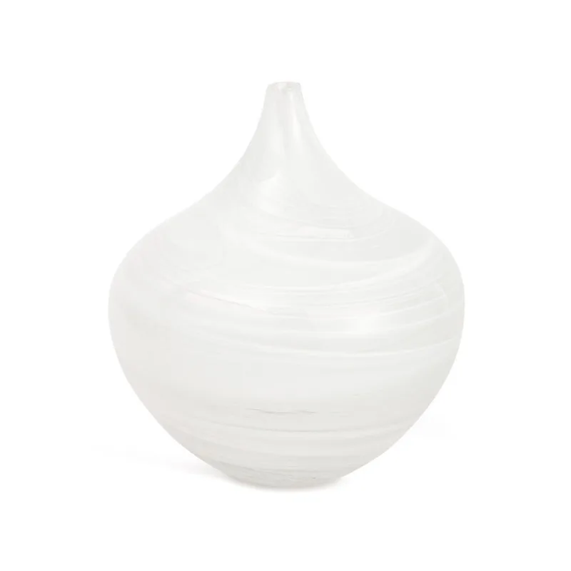 Vaso em Vidro Branco - 19x27cm