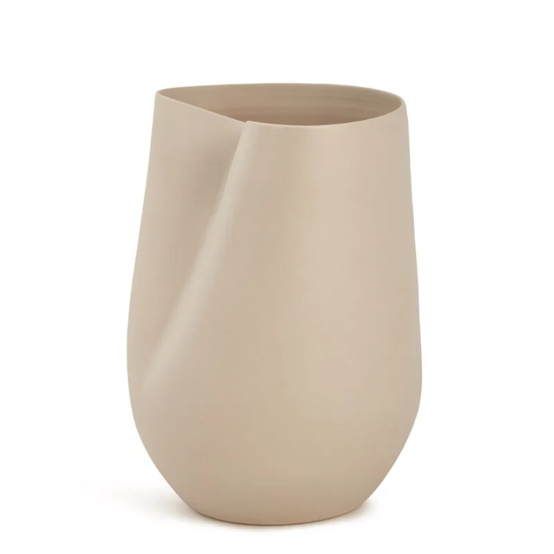 Vaso em ceramica orgânico off white 25cm