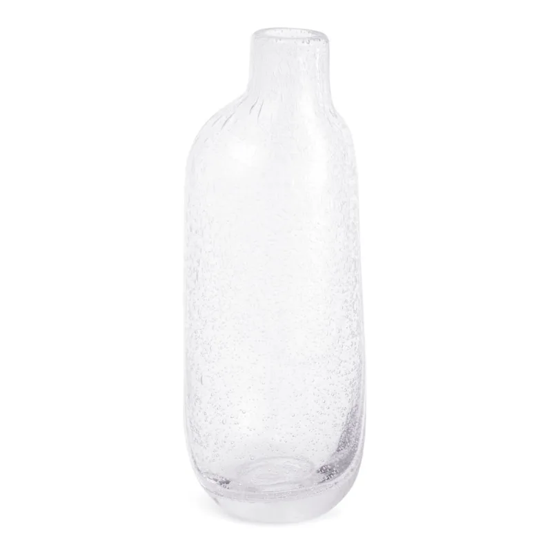 Vaso em vidro cristal c/ texturas lisas de mini gotas mart 27CM